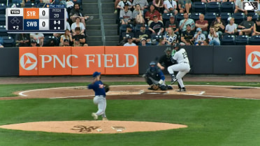Ali Sánchez homers (5) on a line drive to left field. Ernesto Martinez Jr. scores.