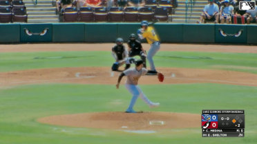Easton Shelton homers (20) on a fly ball to center field. Brendan Tunink scores.