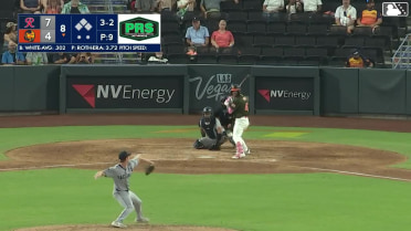 Tommy White homers (9) on a fly ball to right center field.