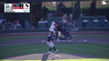 Jeimer Candelario triples (1) on a ground ball to right fielder Colin Davis. Christian Moore scores. Nelson Rada scores.