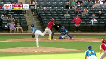 Won-Bin Cho singles on a sharp line drive to left fielder Kole Myers. Travis Honeyman scores.