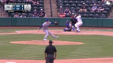 Gabriel Arias homers (1) on a fly ball to right field.