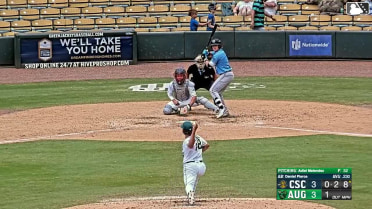 Daniel Pierce doubles (3) on a line drive to left fielder John Estevez. Caden Bodine scores. Taitn Gray scores.