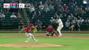 Kyle Nevin out on a sacrifice fly to center fielder Chase Davis. Kendall George scores.