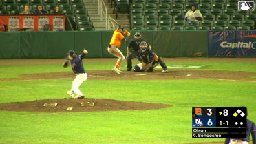 Frederick Bencosme grounds out, second baseman Cutter Coffey to first baseman Jackson Hornung. Douglas Hodo III scores.