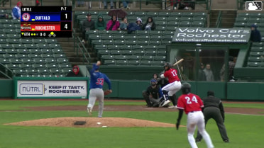 Harry Ford singles on a sharp ground ball to shortstop Josh Rivera, deflected by pitcher Brendon Little. Andrew Pinckney scores. Harry Ford to 2nd. Throwing error by shortstop Josh Rivera.