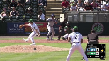 Carlos Colmenarez out on a sacrifice bunt, pitcher Nick Raquet to first baseman Creed Willems. Logan Davidson scores. Brock Jones to 2nd.