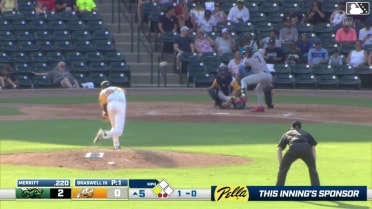 Caden Merritt singles on a ground ball to third baseman Jhonayker Ugarte. Manuel Campos scores.