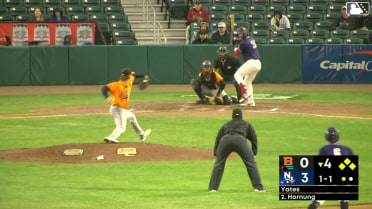 Jackson Hornung singles on a ground ball to second baseman Griff O'Ferrall. Cade Doughty scores. Jay Harry to 3rd. Eddie Micheletti Jr. to 2nd.