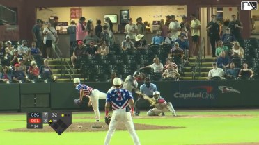 Cooper Flemming homers (7) on a fly ball to right center field.