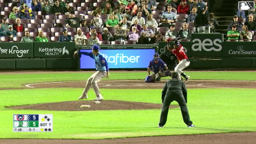 Alfredo Alcantara out on a sacrifice fly to center fielder Kane Kepley. Yerlin Confidan scores.