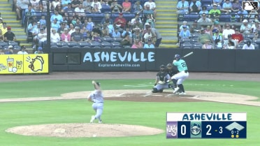 Chase Call homers (15) on a fly ball to right field.
