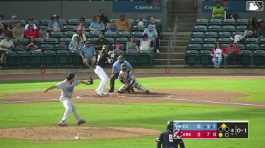 Hunter Fitz-Gerald doubles (6) on a sharp line drive to left fielder Joseph Sullivan. Michael Arroyo scores.