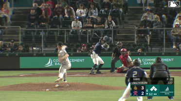 Miles Mastrobuoni hits a grand slam (3) to right center field. Victor Labrada scores. Leo Rivas scores. Willie MacIver scores.