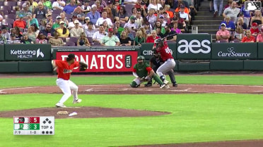 Jose Meza homers (7) on a line drive to left center field.