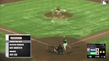 Enrique Bradfield Jr. singles on a line drive to center fielder Luis Lara. José Barrero scores. Will Robertson to 2nd.