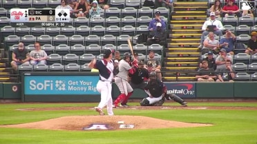 Diego Velasquez singles on a line drive to center fielder Lonnie White Jr. Jean Carlos Sio scores. Ty Hanchey to 2nd.