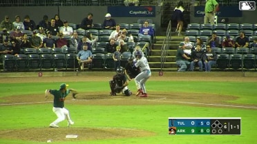 Elijah Hainline homers (5) on a fly ball to left field.