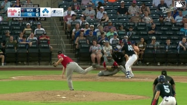 Griffin Lockwood-Powell out on a sacrifice fly to center fielder Caden Kendle. Josue De Paula scores.