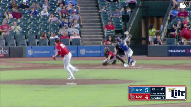 Zach Maxwell records a strikeout in the 9th inning