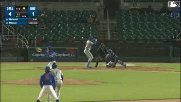 Kameron Misner doubles (2) on a line drive to center fielder Brett Bateman. Peyton Wilson scores.