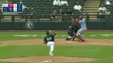 Raylin Heredia singles on a ground ball to center fielder Jace Avina. Bryan Rincon scores.