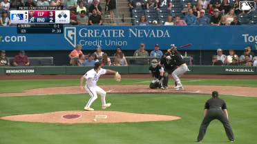 Rodolfo Durán singles on a line drive to right fielder Gavin Conticello. Dustin Harris scores. Carlos Rodríguez to 2nd.