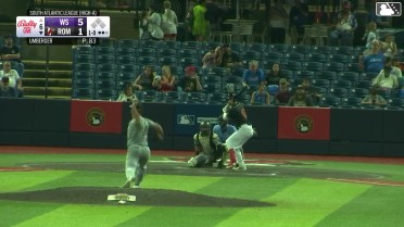 Will Verdung homers (2) on a line drive to left field.