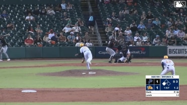 Ian Lewis Jr. lines into a double play, shortstop Jadher Areinamo to third baseman Ryan Spikes. Emaarion Boyd out at 3rd.