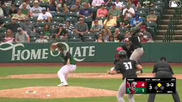 Myles Naylor homers (6) on a fly ball to left center field. Jake Reinisch scores.