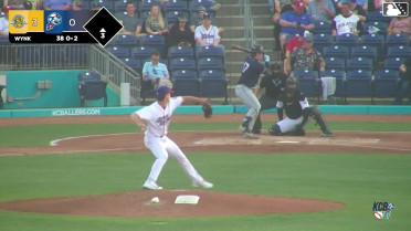 Caden Bodine triples (2) on a sharp line drive to right fielder James Taussig.