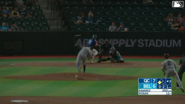 Abrahan Ramirez singles on a line drive to left fielder Luke Pelzer. Emilio Barreras scores.