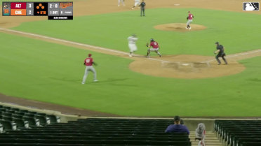 Mike Jarvis turns a game-winning double play