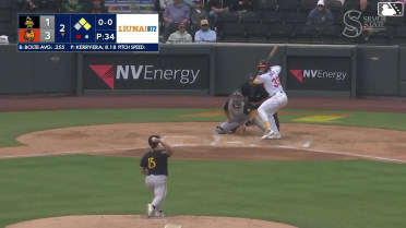 Henry Bolte homers (7) on a fly ball to center field. Chad Wallach scores. Drew Swift scores.