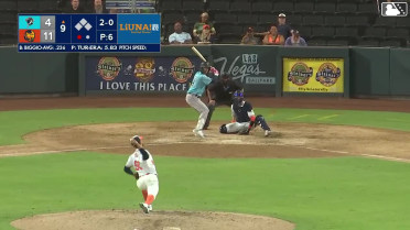 Cavan Biggio homers (17) on a fly ball to right field.