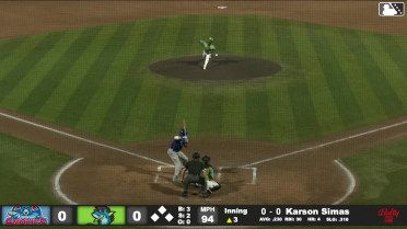 Karson Simas homers (5) on a fly ball to right center field.