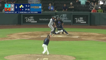 Trenton Brooks singles on a sharp line drive to center fielder Brayan Buelvas. Zach Cole scores. Lucas Spence to 3rd.