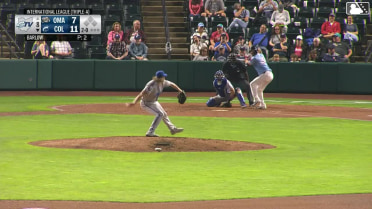 David Fry homers (4) on a fly ball to left field.