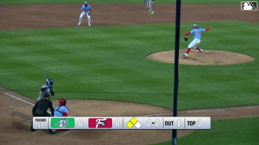 Braylen Wimmer out on a sacrifice fly to right fielder Austin Murr. Benny Montgomery scores. Dyan Jorge to 3rd.