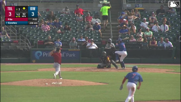Ben Cowles singles on a line drive to center fielder Ben Malgeri. James Triantos scores.