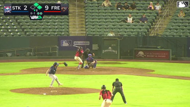 Juan Martinez singles on a line drive to center fielder Drew Burress. Daniel Jackson scores. Jack Natili to 3rd.