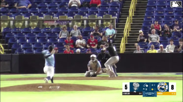 Myles Naylor homers (3) on a fly ball to left field. Daniel Bucciero scores.