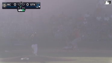Kendrey Maduro homers (8) on a fly ball to left field.