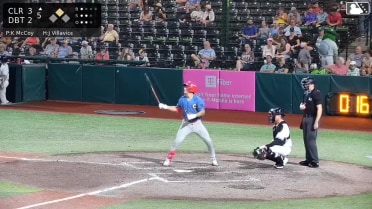 Juan Villavicencio singles on a ground ball to right fielder Arnaldo Lantigua. Jonathan Hogart scores.