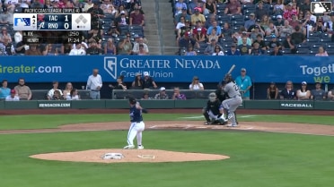 Connor Joe homers (5) on a fly ball to left field.