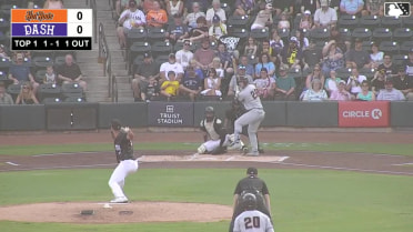 Ryan Cermak singles on a ground ball to left fielder Nick McLain. Nathan Flewelling scores.