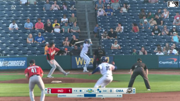 Brett Squires singles on a ground ball to right fielder P.J. Hilson. Matthew Lugo scores. Drew Waters to 3rd.