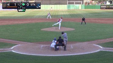Dustin Crenshaw triples (1) on a line drive to center fielder Denzel Clarke. Brady O'Brien scores.