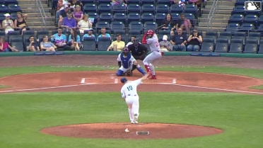Raylin Heredia homers (22) on a fly ball to left field.