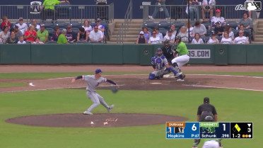 Aaron Schunk strikes out swinging.